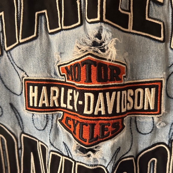 Harley-Davidson Light Blue Denim Vest - Picture 4 of 4